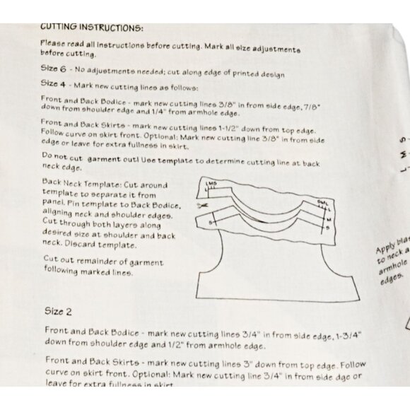Daisy Kingdom Rockin Rudi Jumper Sewing Panel Sizes 2-6 - Cut & Sew Cotton 1998 - Picture 8 of 8